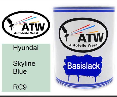 Hyundai, Skyline Blue, RC9: 1L Lackdose, von ATW Autoteile West.